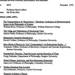 Schedules, The History and ...