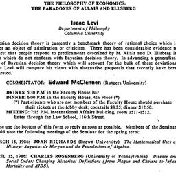 Announcements, 1986-02-18. ...