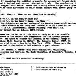Announcements, 1985-10-15. ...
