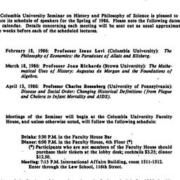 Schedules, The History and ...