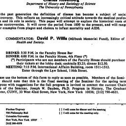 Announcements, 1986-04-15. ...