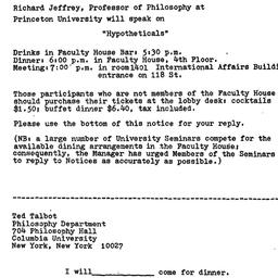 Announcements, 1977-11-17. ...