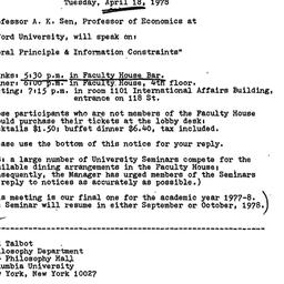 Announcements, 1978-04-18. ...