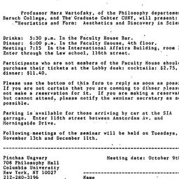 Announcements, 1984-10-09. ...