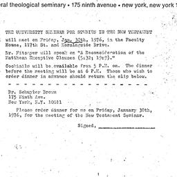 Announcements, 1976-01-30. ...