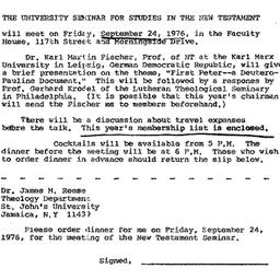 Announcements, 1976-09-10. ...