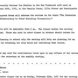 Announcements, 1977-02-25. ...