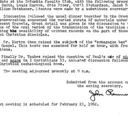 Minutes, 1962-01-12. The St...