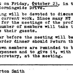 Announcements, 1970-10-23. ...