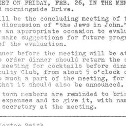 Announcements, 1971-02-26. ...