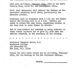 Announcements, 1972-02-25. ...