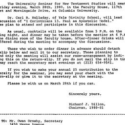 Announcements, 1980-03-17. ...