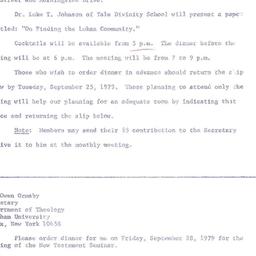 Announcements, 1979-09-05. ...