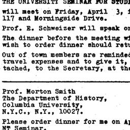 Announcements, 1970-04-03. ...