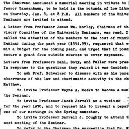 Minutes, 1969-12-05. The St...