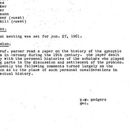 Minutes, 1960-12-30. The St...
