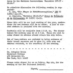 Announcements, 1973-05-05. ...