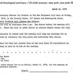 Announcements, 1978-03-20. ...