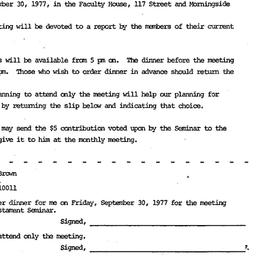 Announcements, 1977-09-30. ...
