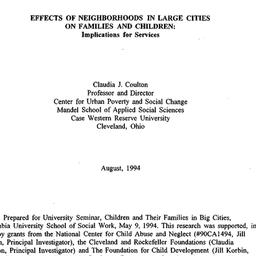 Speaker's paper, 1994-0...
