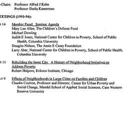 Schedules, Children and The...