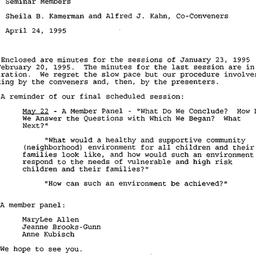 Announcements, 1995-04-24. ...
