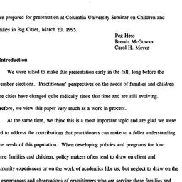 Speaker's paper, 1995-0...
