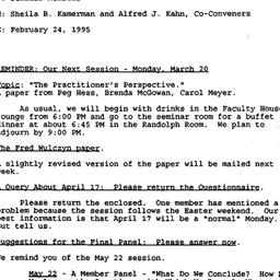 Announcements, 1995-02-24. ...