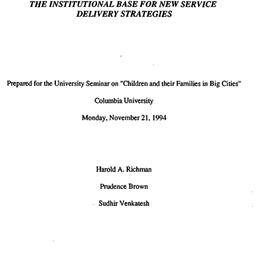 Speaker's paper, 1994-1...