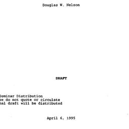 Speaker's paper, 1994-1...
