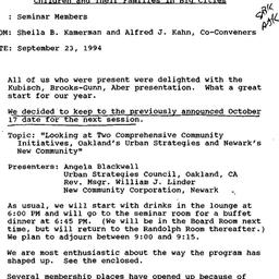 Announcements, 1994-10-17. ...