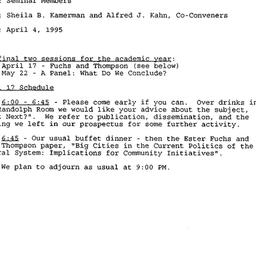 Announcements, 1995-04-04. ...