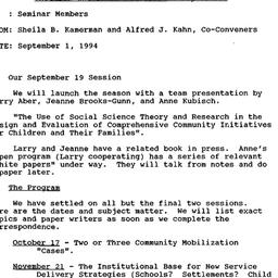 Announcements, 1994-09-19. ...