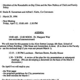 Announcements, 1996-04-12. ...