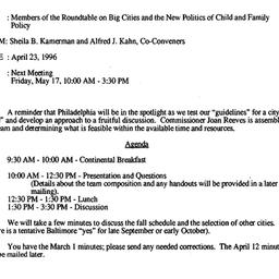 Announcements, 1996-05-17. ...