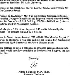 Announcements, 1991-05-08. ...