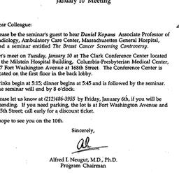 Announcements, 1995-01-10. ...