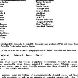 Minutes, 1994-12-05. Cancer...