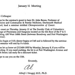 Announcements, 1996-01-11. ...