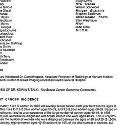 Minutes, 1995-01-10. Cancer...