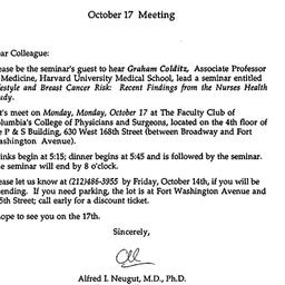 Announcements, 1994-10-17. ...
