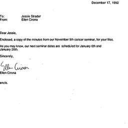 Correspondence, 1992-12-17....