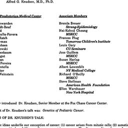 Minutes, 1993-01-06. Cancer...