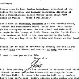 Announcements, 1988-12-08. ...