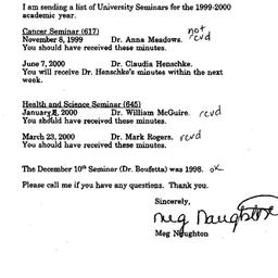 Correspondence, 2000-06-07....