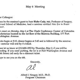 Announcements, 1996-05-06. ...