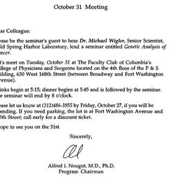 Announcements, 1995-10-31. ...