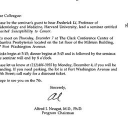 Announcements, 1995-12-07. ...