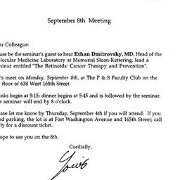 Announcements, 1997-09-08. ...