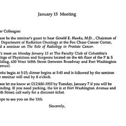 Announcements, 1992-01-13. ...